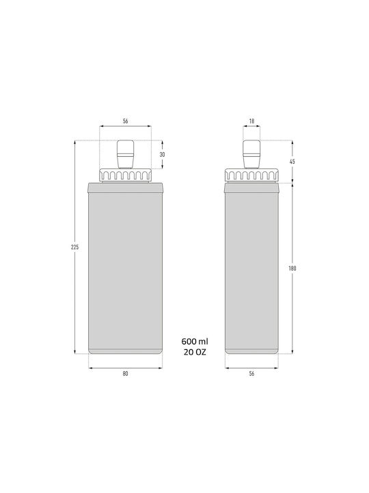 Instinct Trail Παγούρι 600ml Γκρι