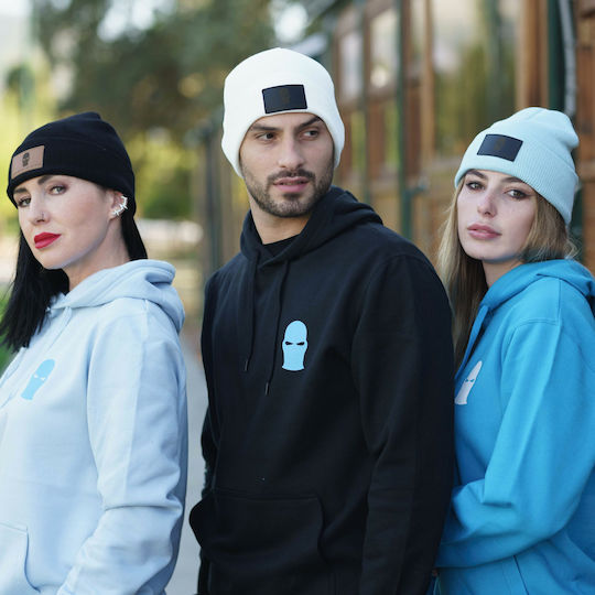 Beanie Unisex Σκούφος Πλεκτός σε Μπλε χρώμα