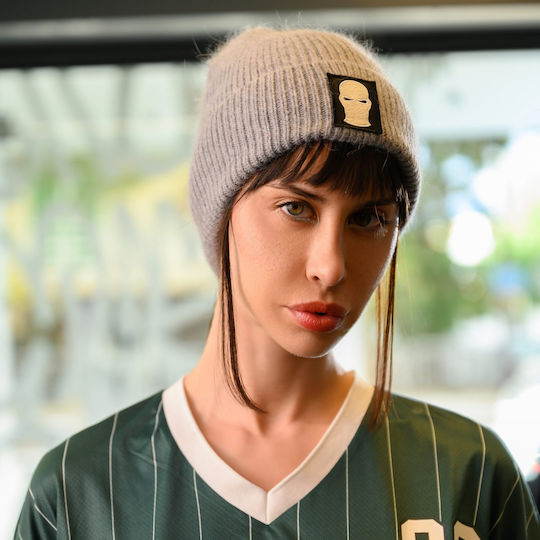 Beanie Unisex Căciulă Tricotat în culoarea Gri