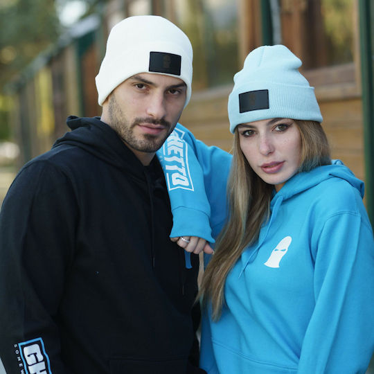 Beanie Unisex Σκούφος Πλεκτός σε Μπλε χρώμα