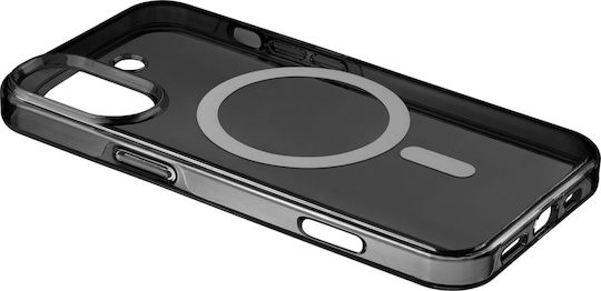 Cellular Line Back Cover Plastic / Silicone Black (iPhone 16)