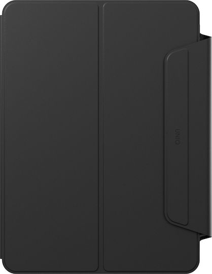 Uniq Rovus Snapmount Magnetic 360 Флип капак Въртящ се Устойчив Черен (iPad 11 A16 (2025), iPad 10.9 10)
