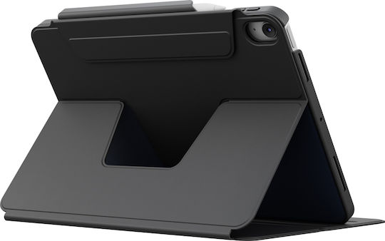 Uniq Rovus Snapmount Magnetic 360 Флип капак Въртящ се Устойчив Черен (iPad 11 A16 (2025), iPad 10.9 10)