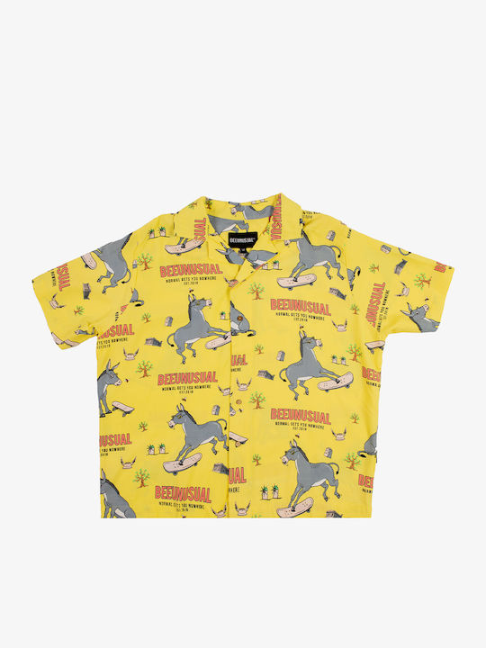 Break Free Short Sleeve Shirt in Wide Line Yellow