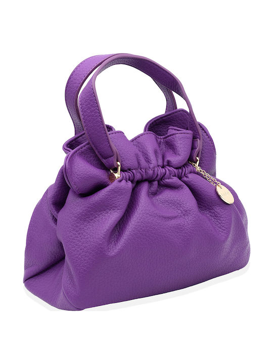 De piele Geantă de damă De mână Violet
