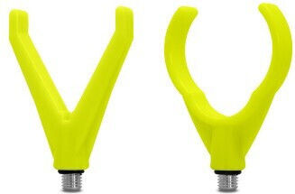 Delphin Holdset Rod Holder Set Fluorescent Yellow Front Back U V