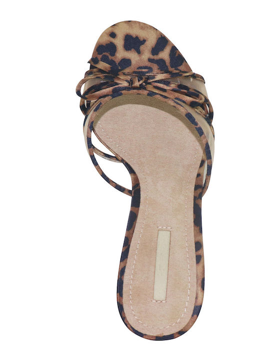 Mules with High Heel in Brown Color