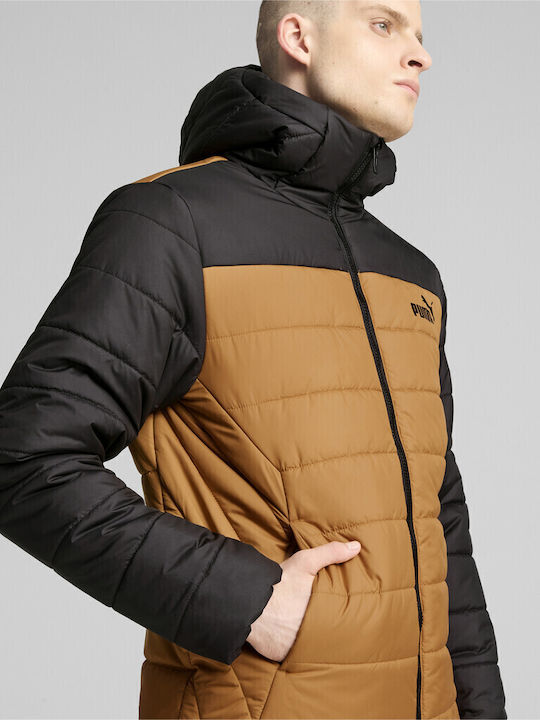 Essentials Μπουφάν Puffer Αδιάβροχο και Αντιανεμικό Πορτοκαλί