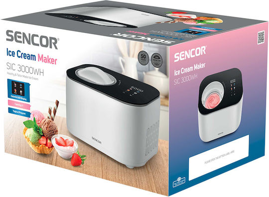 Sencor Παγωτομηχανή 1lt Ασημί