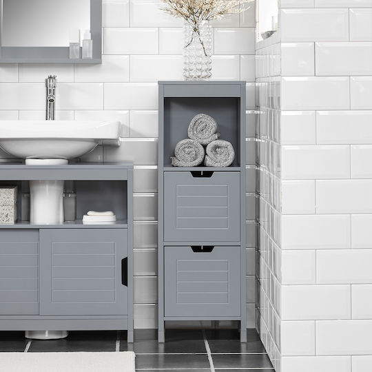 SoBuy Bathroom Cabinet L30xW30xH89.2cm Gray