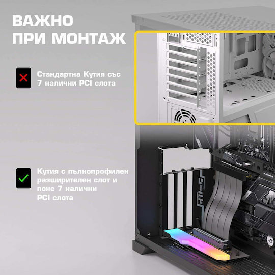 Vertikaler Montageschiene Gpu Ezdiy-fab Rgb PCIe 4.0 Steigleitung 90°