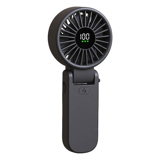 Portable Handheld Fan A10 100 Speeds 5400rpm Led Display Usb-c Compact Powerful Black