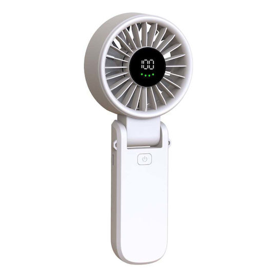 A10 Portable Handheld Fan 100 Speeds 5400rpm Led Display Usb-c Compact Powerful White