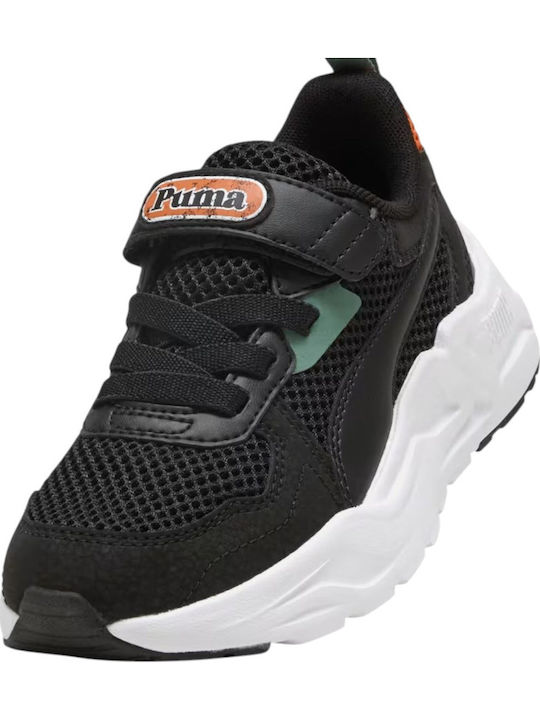 Trinity Lite Παιδικά Sneakers Ανατομικά με Σκρατς Μαύρα 400660-02