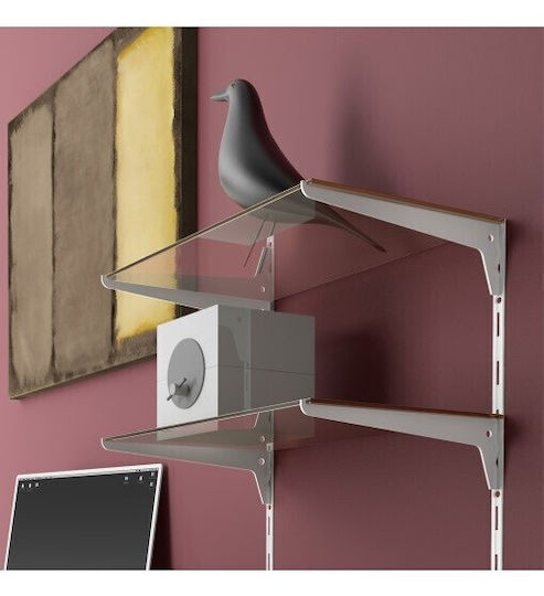 Emuca Rack Pillar with Single Support Hole White
