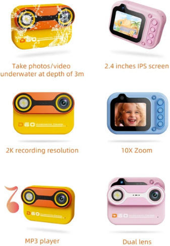 Aquacam 3M Deep Детски Фотоапарат Розов