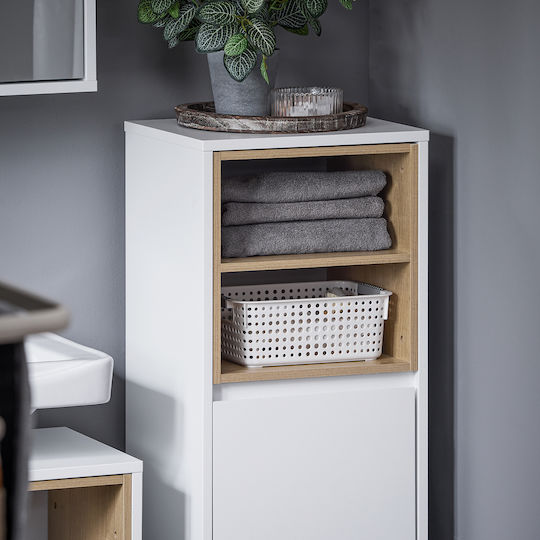 SoBuy Badezimmerschrank Wäscherei B35xT30xH105cm Weiß