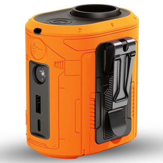 Ventilator Portabil De Talie Z14 5 Niveluri De Viteză Motor Fără Perii 6000mah Ecran Led Design Compact Portocaliu
