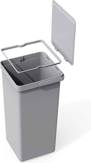 Eko Eko Waste Bin Made of Inox with Oscillating Lid Grey 35lt