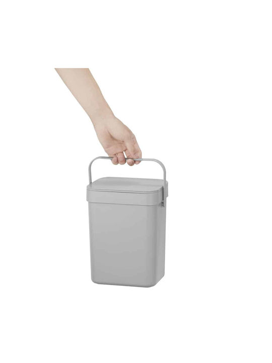 Eko Coș de Gunoi Plastic pentru Dulap Gri 5lt 1buc