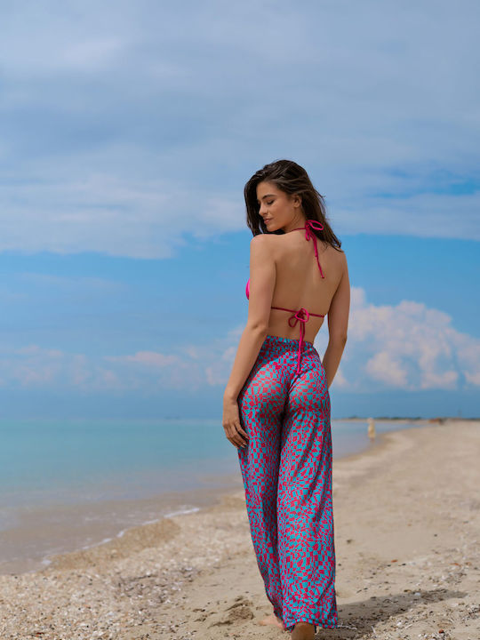 Bikini Triunghi Brazilia Set Pantalon Fuchsia Model Set De Bikini 3 Piese