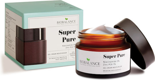Alpaya Dermaceuticals Super Pure Niacinamidă 5% + Zinc PCA 1% Light Crema de față controlantă împotriva acneei cu niacinamidă 50ml