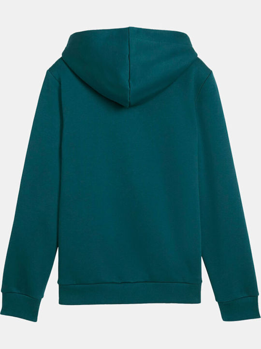 Kids Sweatshirt with Hood and Pockets Green Essentials
