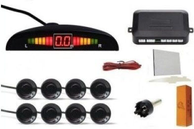 Foxmag24 Einparkhilfen 4 Sensoren Autos LED Anzeige Ton Licht Warnung Metrisch