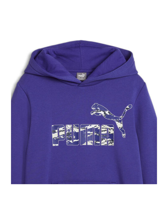 Kids Sweatshirt with Hood and Pockets Blue