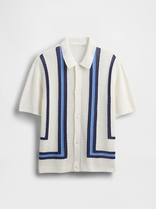 Kids Striped Shirt Long Sleeve Off White
