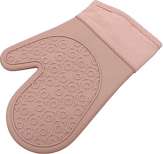 Oven Mitt Silicone Pink 1pcs