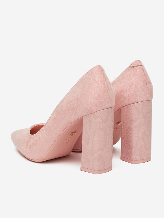 Pantofi cu toc Roz