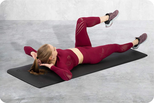 NEO Sport Στρώμα Γυμναστικής Pilates Μαύρο με Ιμάντα Μεταφοράς (183x60x1.5cm)