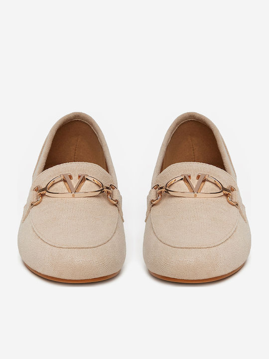 Damen Mokassins in Beige Farbe