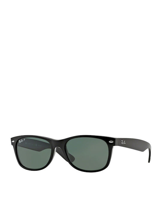 Ray Ban Wayfarer Unisex Sunglasses with Black Plastic Frame and Black Polarized Lens RB2132 901/58
