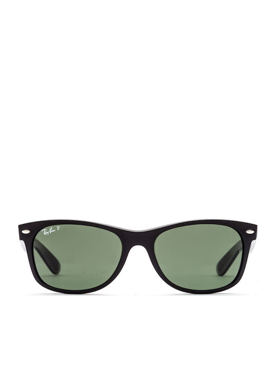 Ray Ban Wayfarer Unisex Sunglasses with Black Plastic Frame and Black Polarized Lens RB2132 901/58
