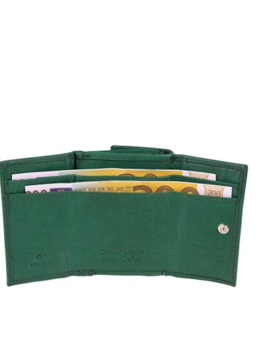 Small Leather Women's Wallet Classic Green