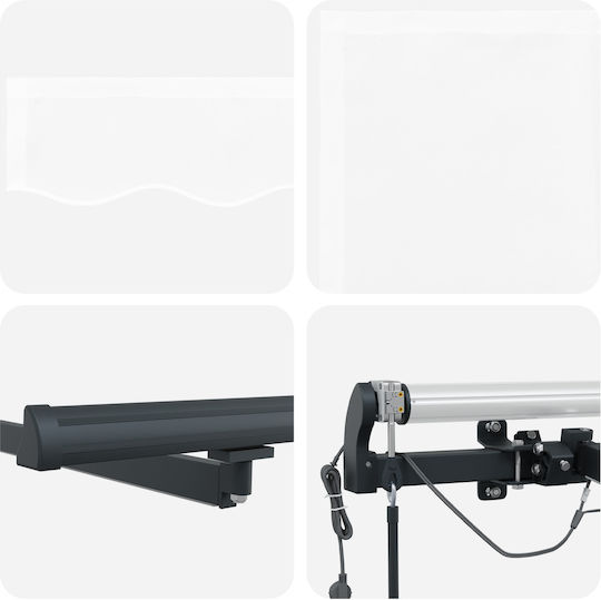 vidaXL Material pentru copertină Alb 3x4m