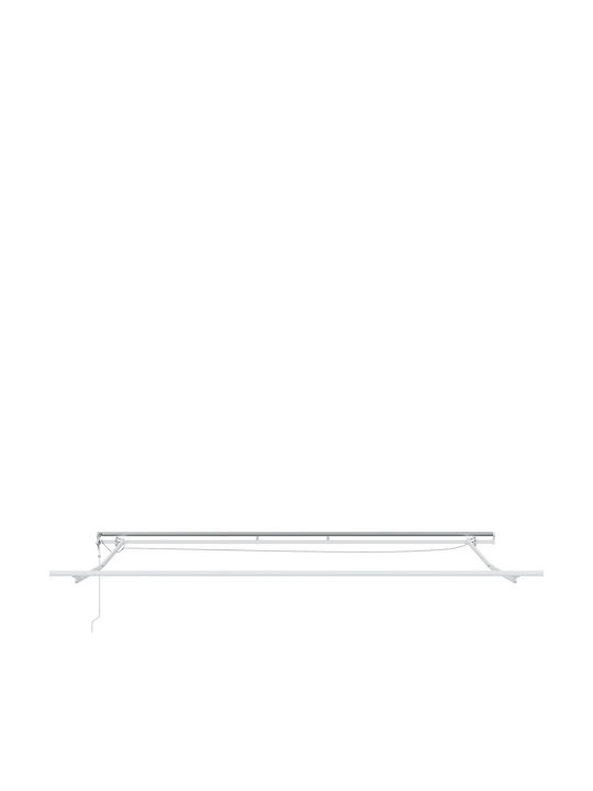 vidaXL Τέντα Βεράντας με Led Λευκή 5x3m