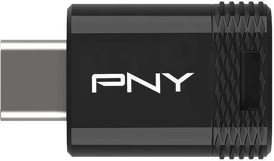 PNY 64GB USB 2.0 Stick with connection USB-C Black