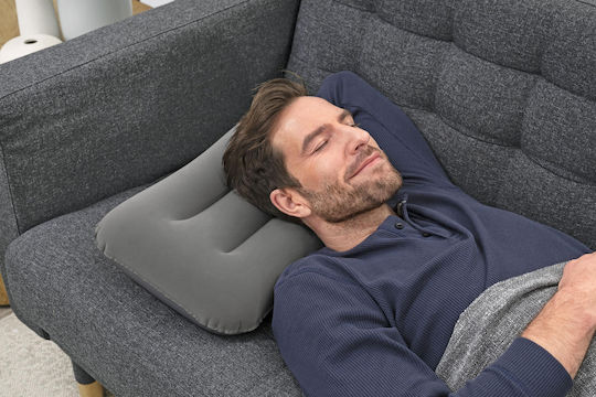 Bestway Inflatable Camping Pillow Velvet Gray