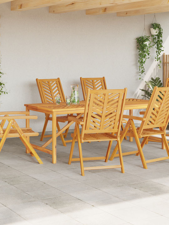 Garten- und Outdoor-Möbelsets Typsatz Speisesaal 7 Stück Braun