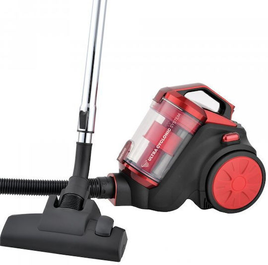 Daewoo RCC-120R/B Staubsauger 800W Beutellos 1.5Es Rot