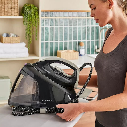 Morphy Richards Fier de Călcat cu Aburi 2400W cu Talpă Ceramică și Debit Continu de Abur 120g/min