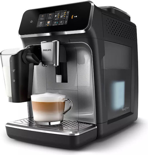 Philips Series 2300 Αυτόματη Μηχανή Espresso 1500W Πίεσης 15bar με Μύλο Άλεσης Γκρι EP2339/40