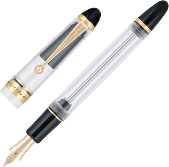 Pilot Custom 823 Writing Pen Broad Transparent with Black Ink