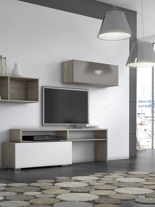 Smart No 4A Living Room TV Unit White L240xW45xH150cm