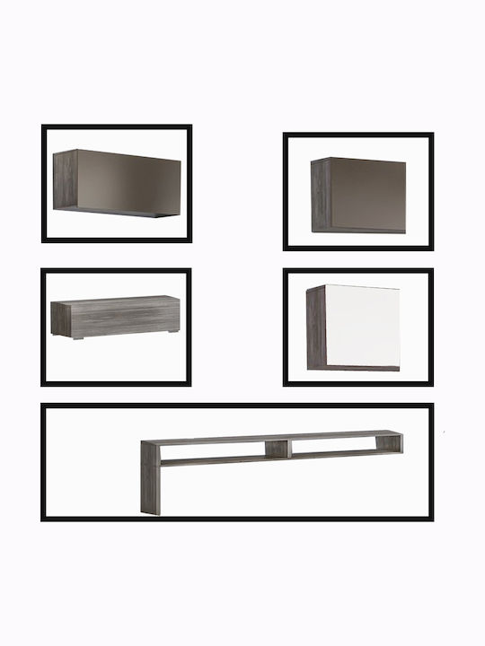 Smart No 1D Living Room TV Unit White L271xW45xH150cm