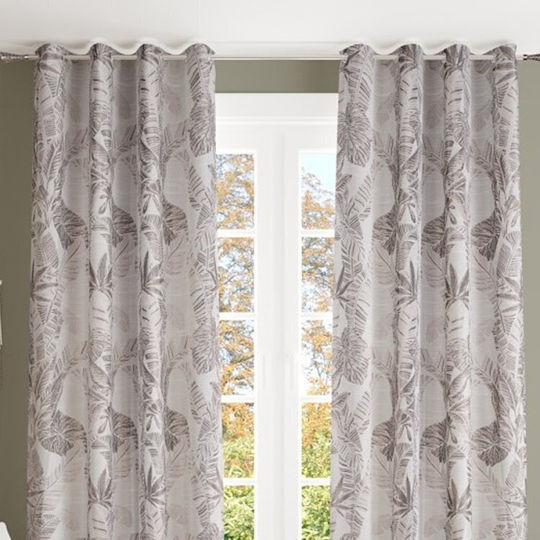 Kipper Κουρτίνα με Τρουκς Cocoon Beige 140x260εκ.