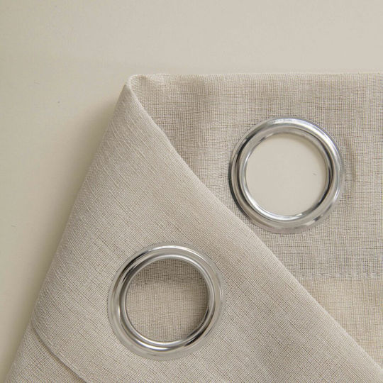 Beauty Home Curtain With Beige Grommets 140x270cm